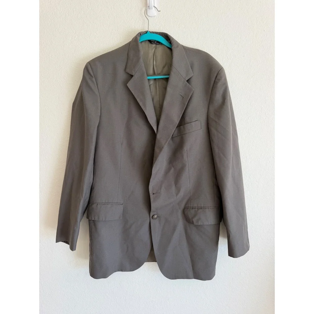 Polo University Club Ralph Lauren Mens Wool Blazer Brown Grey Sport Coat USA